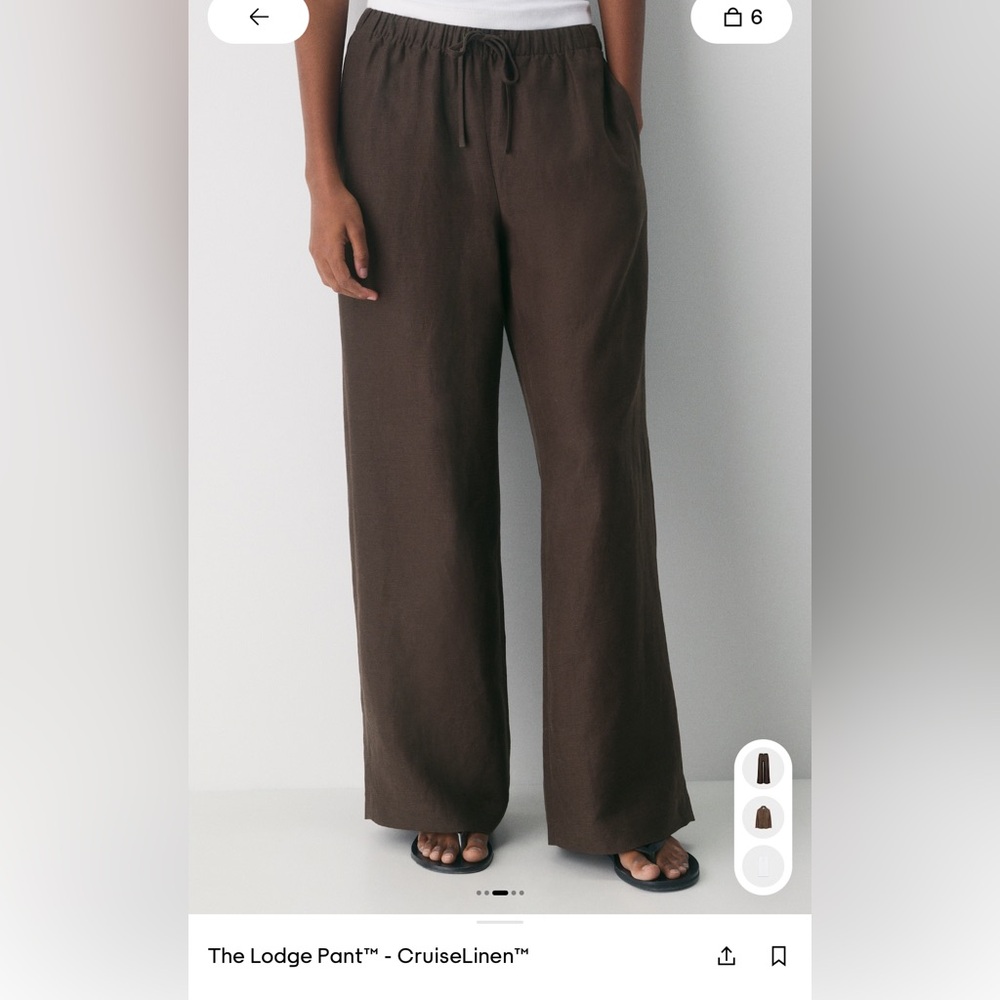 Aritzia The Lodge Pant™ CruiseLinen™ in Dark Brown